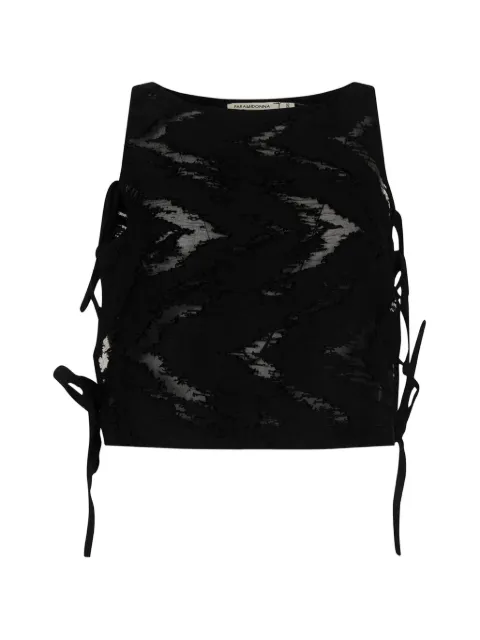 PARAMIDONNA Margaret side-tie top Black CR27MTBL