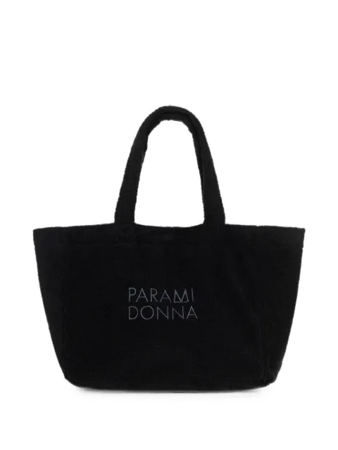 PARAMIDONNA logo-embroidered tote bag Black SS26LTBBL