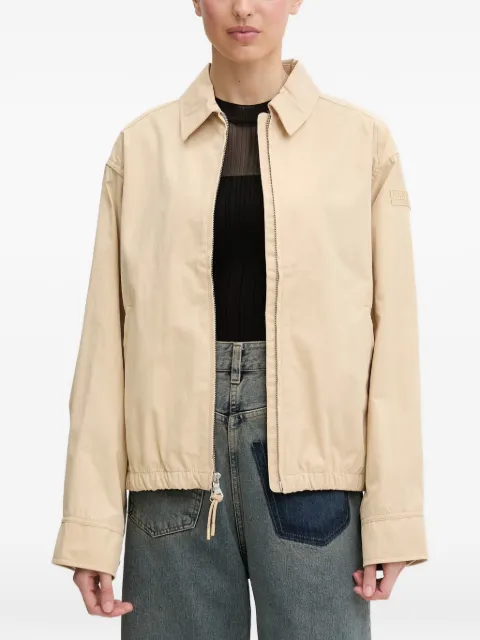 Napapijri logo-patch zip-up jacket Neutrals NP0A4I8CN3D1