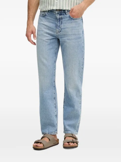 Mos Mosh Steve logo-patch straight-leg jeans Blue 509710