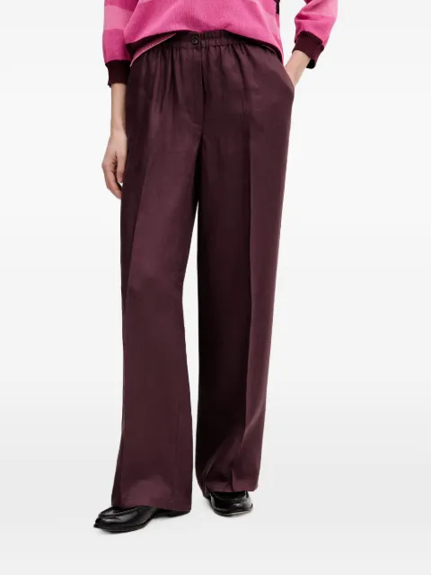 Sisley pressed-crease straight trousers Brown 4TTSLF08P