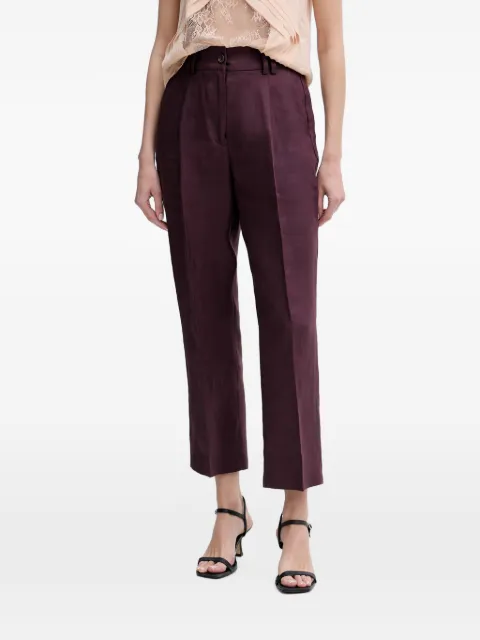 Sisley elasticated-waistband tailored trousers Brown 4TTSLF08Q