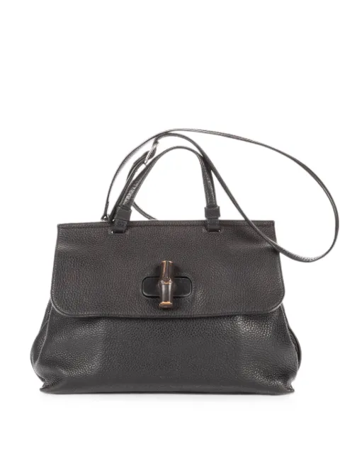 Gucci Pre-Owned medium Bamboo Daily tote bag Black 392013525040