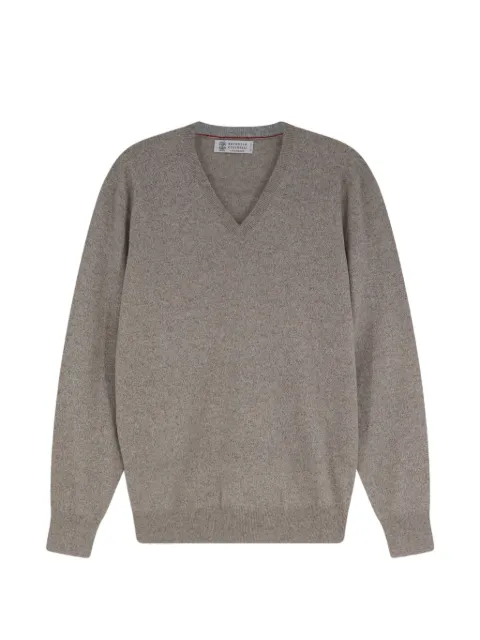 Brunello Cucinelli V-neck cashmere sweater Neutrals MQS00162CVO32