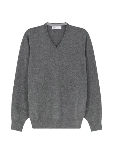 Brunello Cucinelli cashmere V-neck sweater Grey M2200162CHE50