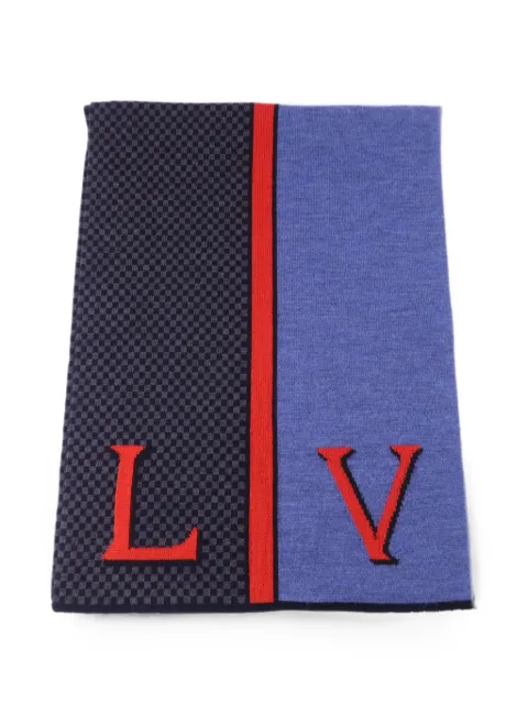 Louis Vuitton Pre-Owned Damier scarf Blue M70249