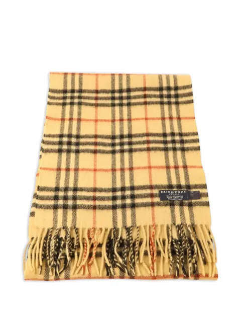 Burberry Pre-Owned Check-pattern cashmere scarf Neutrals CHECKCASHMERESCARF