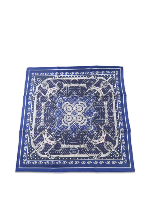 Hermès Pre-Owned Eperon d'Or scarf Blue SCARF