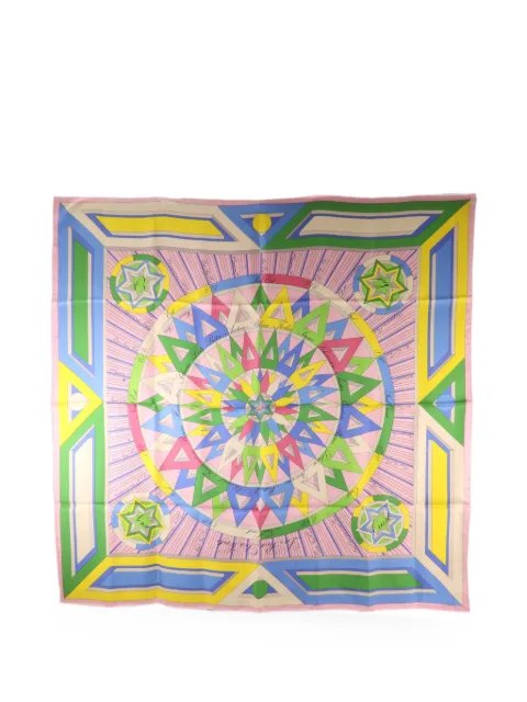 Hermès Pre-Owned geometric-print scarf Pink SCARF90X90