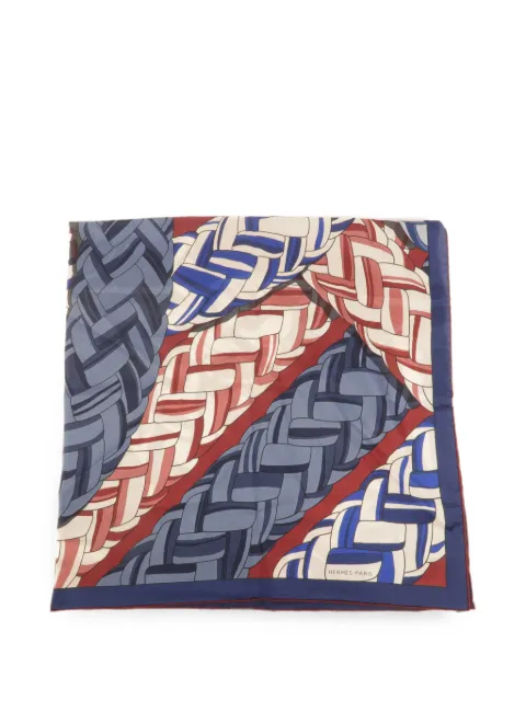 Hermès Pre-Owned rope-print scarf Blue SCARF90X90