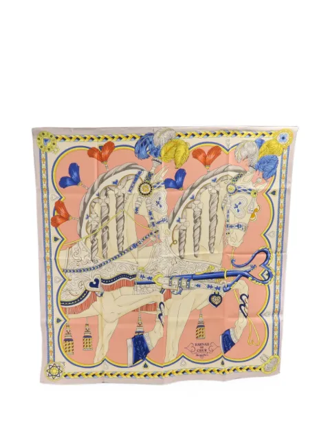 Hermès Pre-Owned Harnais de Coeur scarf Pink SCARF90X90CM