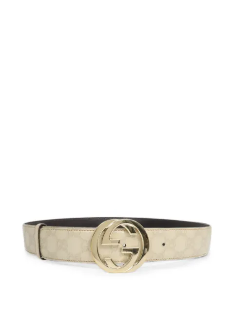 Gucci Pre-Owned Interlocking GG belt Neutrals 114876