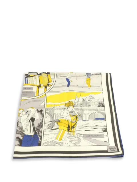 Hermès Pre-Owned Wow 90 double-face scarf White SCARF90X90