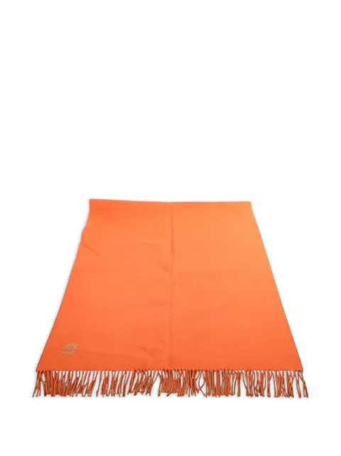 Hermès Pre-Owned fringed cashmere scarf Neutrals SCARF70X175