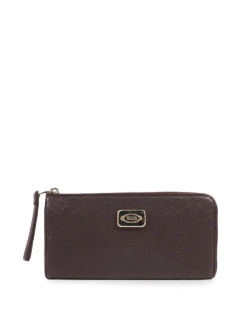 Tod's Vintage logo-plaque wallet Purple LONGWALLET
