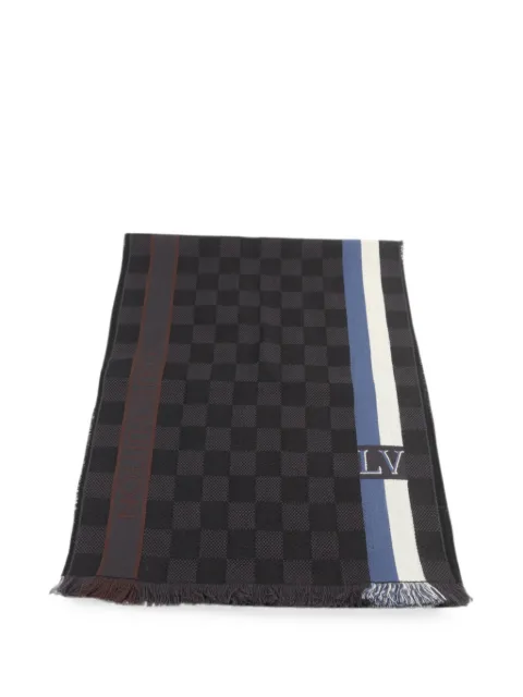 Louis Vuitton Pre-Owned Damier stripe scarf Black M70339