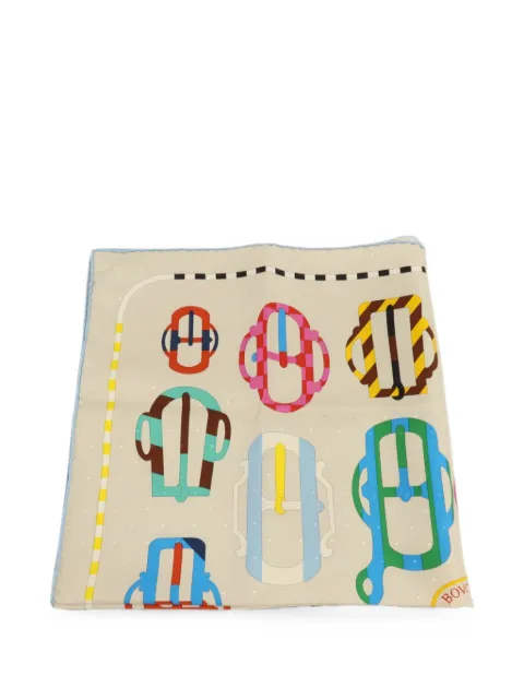 Hermès Pre-Owned Bouclerie Moderne Plumetis printe silk scarf Neutrals SCARF60X60