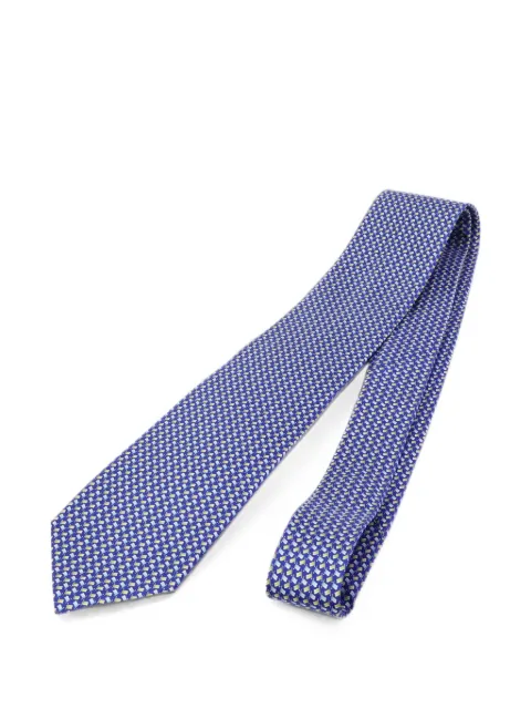 Ferragamo Pre-Owned geometric silk tie Blue NECKTIE
