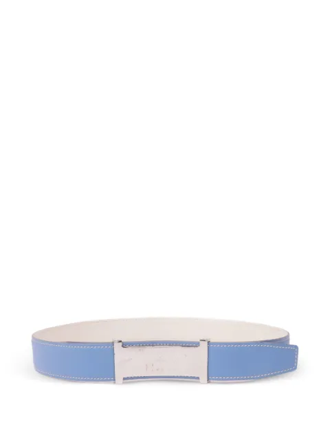 Hermès Pre-Owned Epsom leather belt Blue DSIZE75
