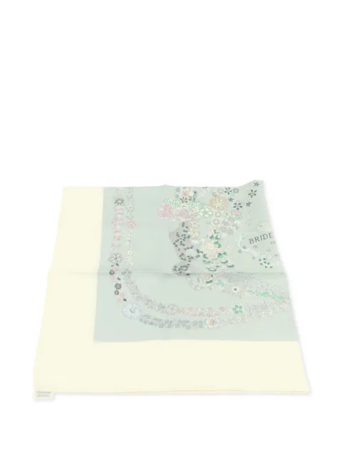 Hermès Pre-Owned Brides de Gala floral scarf White CARRE90