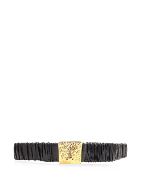 CHANEL Pre-Owned lion-head buckle belt Black BELT