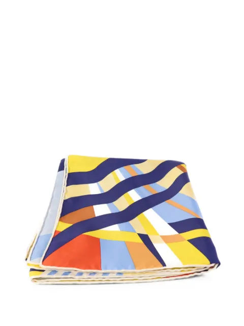 Hermès Pre-Owned geometric-print silk scarf Blue SCARF90X90