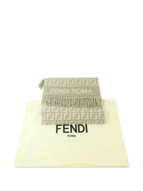Fendi Pre-Owned FF logo-print scarf Neutrals FFSCARF