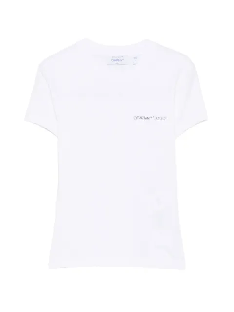 Off-White logo-print fitted T-shirt White 2FA00560T