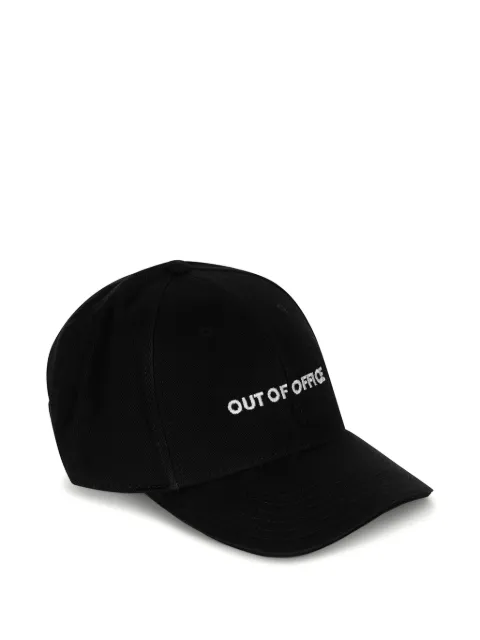 PARAMIDONNA slogan-embroidered cap Black SS26HBL