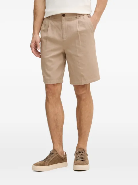 Mos Mosh MMGBaldo Porro pleated elasticated-waist shorts Neutrals 510160