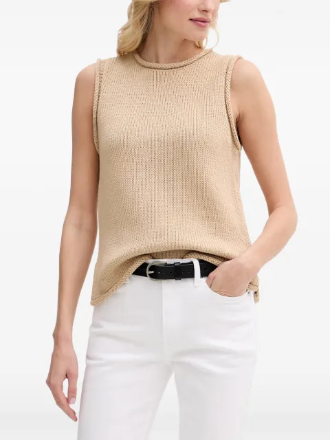 Mos Mosh MMAubin SL rolled-trim sleeveless top Neutrals 168050