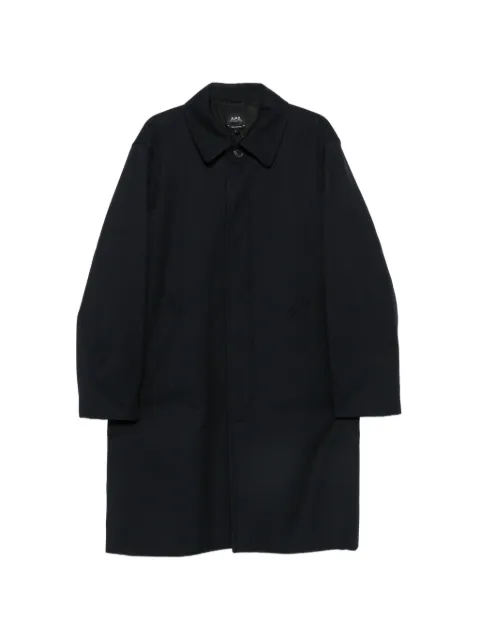 A.P.C. concealed-button coat Blue PSANGH01562