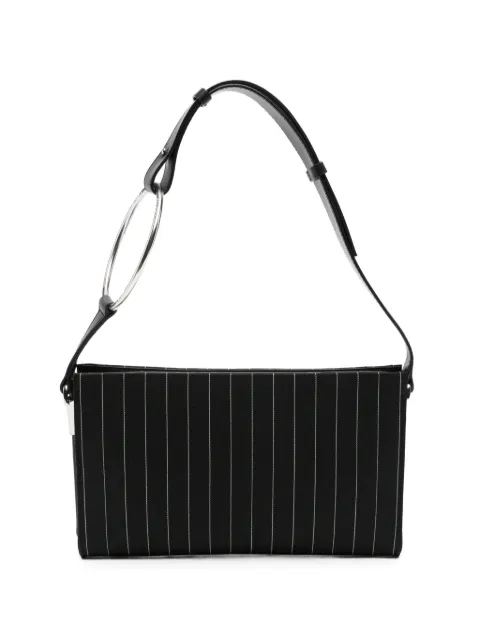 DONDUP pinstripe-pattern ring-detail tote bag Black WB322DDES0080D