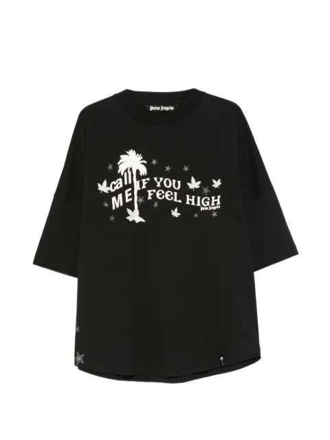 Palm Angels graphic-print drop-shoulder T-shirt Black PAMAA005JR001