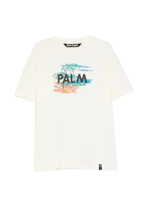 Palm Angels graphic-print T-shirt Neutrals PAMAA001JR004