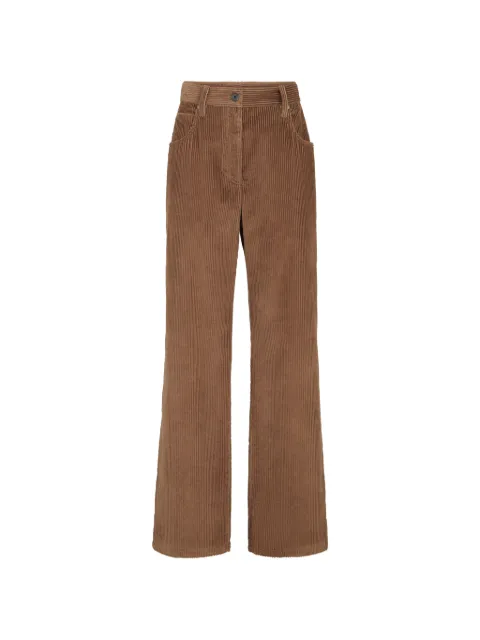 Brunello Cucinelli cotton corduroy straight five-pocket trousers with Monili Brown MA180P9075C832