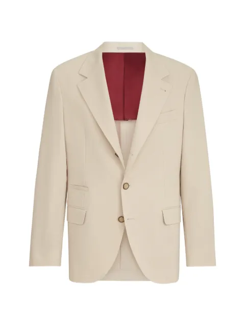 Brunello Cucinelli cotton and virgin wool gabardine deconstructed blazer Neutrals MV4497BTDHC3900