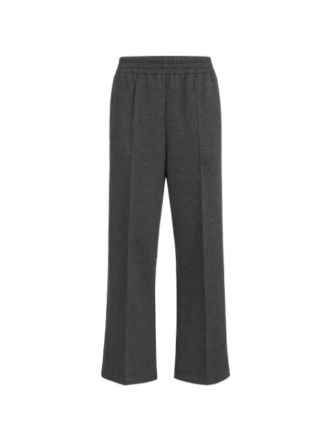 Brunello Cucinelli techno cotton and cashmere interlock track trousers Grey MD991B2Q99C104