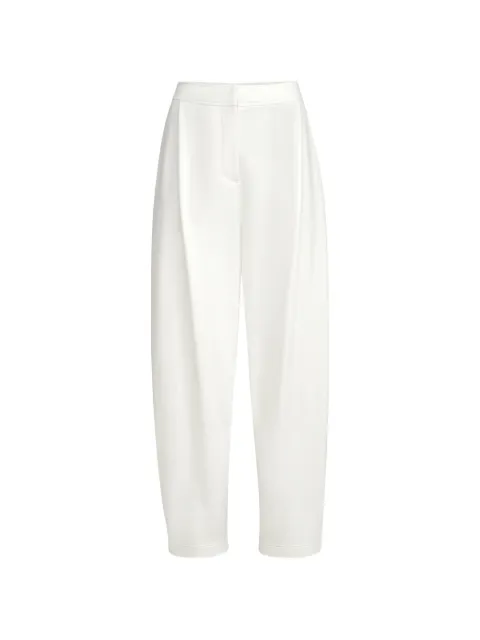 Brunello Cucinelli cotton smooth French-terry pleated track trousers White MN05NVM299C7220