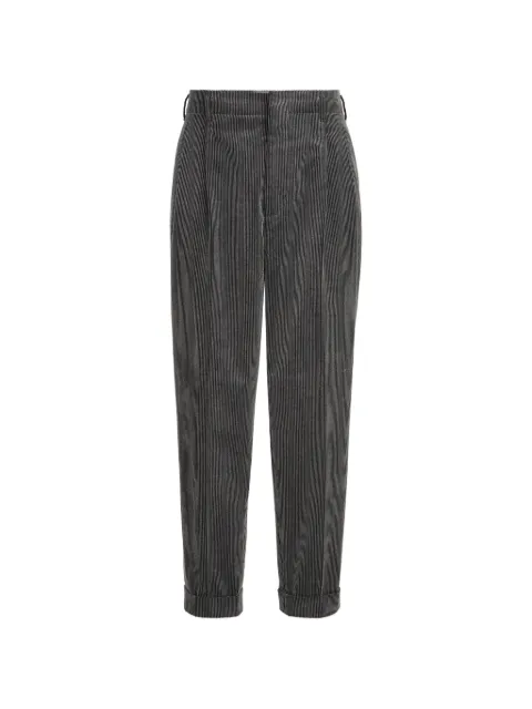 Brunello Cucinelli frosted cotton corduroy trousers with double pleats Grey MV450L00NC022