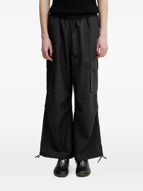 PUMA logo-embroidered wide-leg cargo pants Black 633033