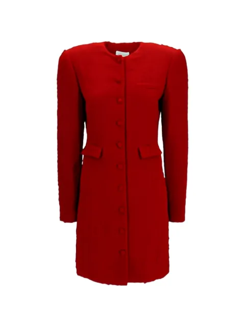 Magda Butrym bouclé button-up mini dress Red 169726