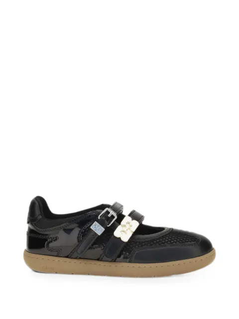 GANNI Sue panelled ballet flats Black D1040