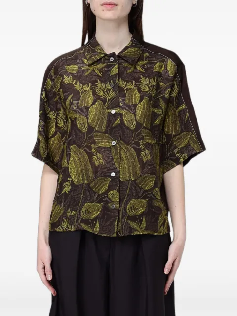 Tela floral-print short-sleeve shirt Green 020195010561