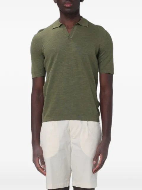 BROOKSFIELD open collar polo-shirt Green 203CD0167365A