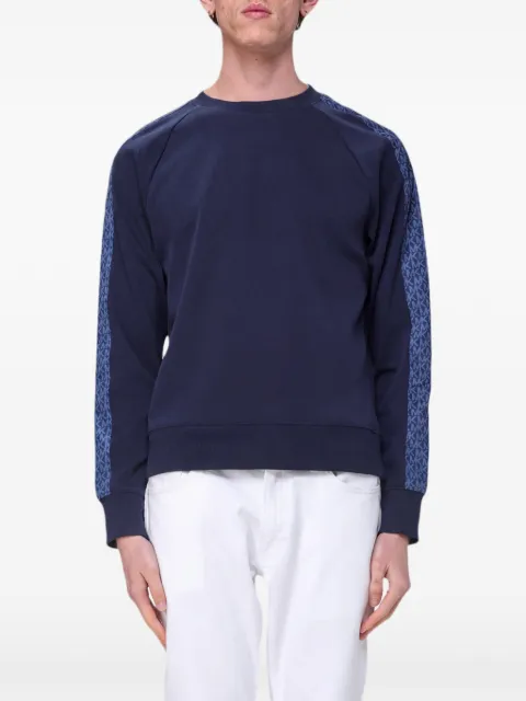 Michael Kors logo-tape raglan-sleeve sweater Blue CR652Q55MF