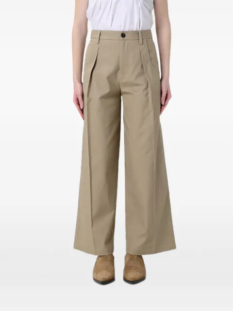 Tela pleated wide-leg trousers Neutrals 140289C031