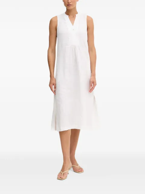 Benetton sleeveless linen midi dress White 4AGHDV0CD