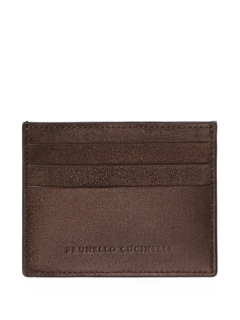 Brunello Cucinelli suede card case Brown MWDLM2713C9885
