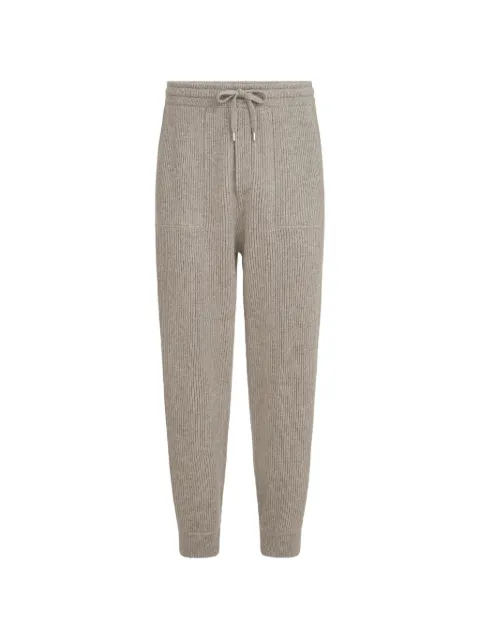 Brunello Cucinelli cashmere English rib knit joggers Neutrals M22704849GC9756